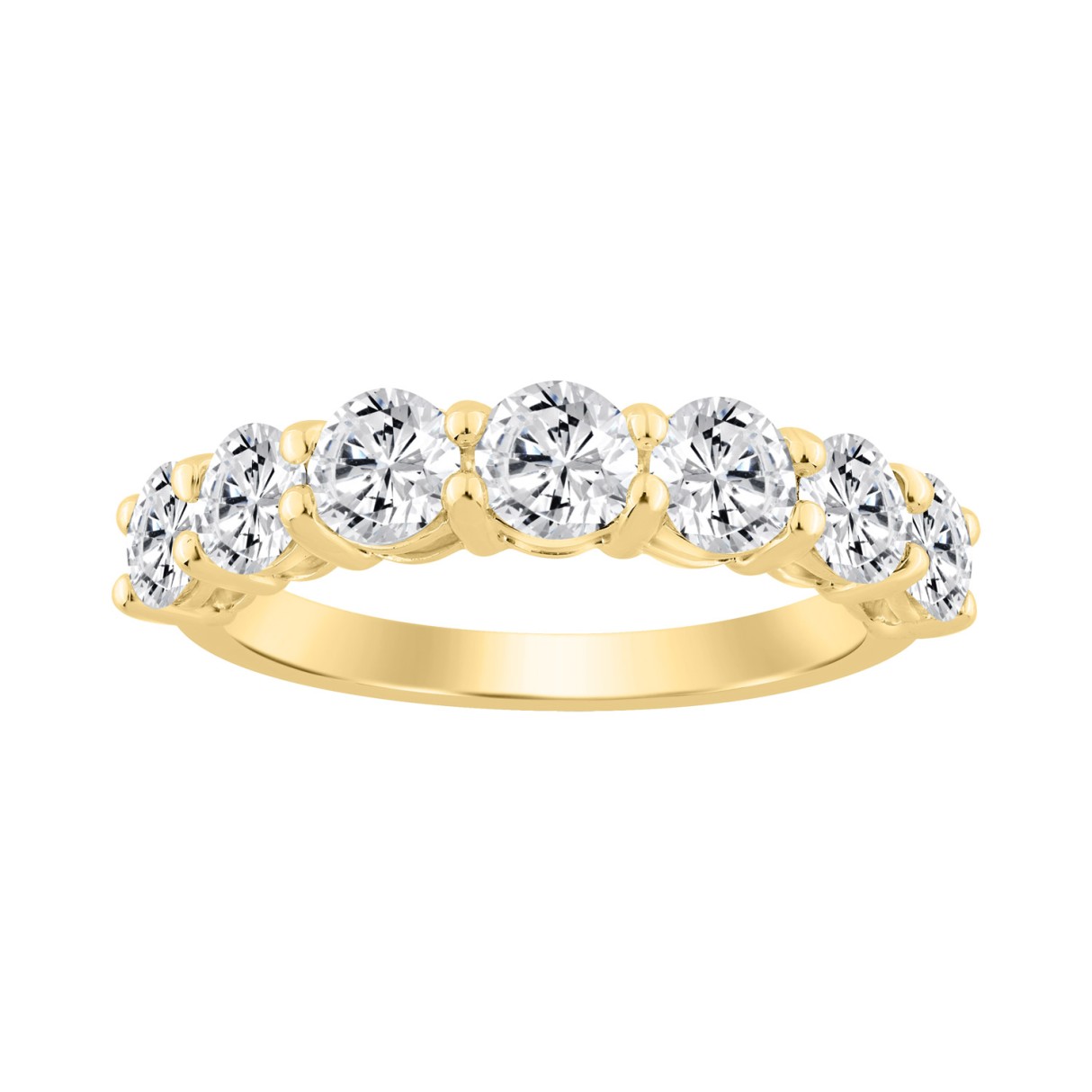 14K YELLOW GOLD 2.00CT ROUND DIAMOND LADIES BAND - Image 1
