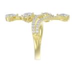 14K YELLOW GOLD 2.00CT ROUND/PEAR DIAMOND LADIES RING - Image 3