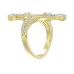 14K YELLOW GOLD 2.00CT ROUND/PEAR DIAMOND LADIES RING - Image 5