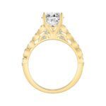 14K YELLOW GOLD 3 1/3CT ROUND/OVAL DIAMOND LADIES BRIDAL SET (CENTER STONE OVAL DIAMOND 3CT) - Image 2