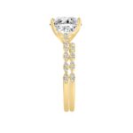 14K YELLOW GOLD 3 1/3CT ROUND/OVAL DIAMOND LADIES BRIDAL SET (CENTER STONE OVAL DIAMOND 3CT) - Image 3