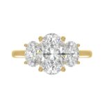 14K YELLOW GOLD 3 1/5CT OVAL DIAMOND LADIES RING (CENTER STONE OVAL DIAMOND 2CT) - Image 5