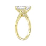 14K YELLOW GOLD 3 7/8CT ROUND/EMERALD DIAMOND LADIES BRIDAL SET (CENTER STONE EMERALD DIAMOND 2 1/2CT) - Image 3
