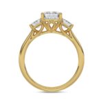 14K YELLOW GOLD 3.00CT EMERALD DIAMOND LADIES RING (CENTER STONE EMERALD DIAMOND  2CT) - Image 2