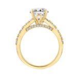 14K YELLOW GOLD 3.00CT ROUND/EMERALD DIAMOND LADIES BRIDAL SET (CENTER STONE ROUND DIAMOND 2.00CT) - Image 2