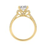 14K YELLOW GOLD 3.00CT ROUND/OVAL DIAMOND LADIES BRIDAL SET (CENTER STONE OVAL DIAMOND 2CT ) - Image 2
