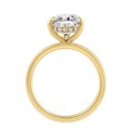14K YELLOW GOLD 3.00CT ROUND/PEAR DIAMOND LADIES RING (CENTER STONE PEAR DIAMOND 3CT) - Image 2