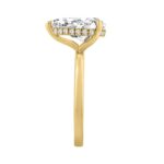 14K YELLOW GOLD 3.00CT ROUND/PEAR DIAMOND LADIES RING (CENTER STONE PEAR DIAMOND 3CT) - Image 3