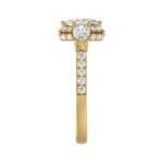 14K YELLOW GOLD 3.00CT ROUND/PEAR/OCTAGON STEP CUT DIAMOND LADIES RING - Image 4