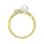 14K YELLOW GOLD 3/4CT ROUND/MARQUISE/PEARL/PEAR DIAMOND LADIES RING - Image 2