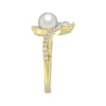 14K YELLOW GOLD 3/4CT ROUND/MARQUISE/PEARL/PEAR DIAMOND LADIES RING - Image 3