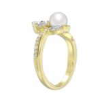 14K YELLOW GOLD 3/4CT ROUND/MARQUISE/PEARL/PEAR DIAMOND LADIES RING - Image 4
