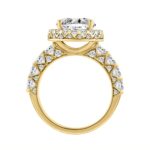 14K YELLOW GOLD 4 1/2CT ROUND DIAMOND LADIES RING (CENTER STONE ROUND DIAMOND 3CT) - Image 2