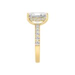 14K YELLOW GOLD 4 3/4CT ROUND/RADIANT DIAMOND LADIES RING (CENTER STONE RADIANT DIAMOND 4CT) - Image 2