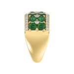14K YELLOW GOLD 4.00CT ROUND DIAMOND LADIES RING (ROUND EMERALD DIAMOND 3 1/2CT) - Image 3