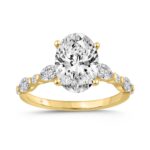 14K YELLOW GOLD 4.00CT ROUND/OVAL/MARQUISE DIAMOND LADIES RING