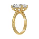 14K YELLOW GOLD 5.00CT EMERALD DIAMOND LADIES RING (CENTER STONE EMERALD DIAMOND 5CT) - Image 3