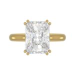 14K YELLOW GOLD 5.00CT EMERALD DIAMOND LADIES RING (CENTER STONE EMERALD DIAMOND 5CT) - Image 5