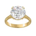 14K YELLOW GOLD 5.00CT ROUND DIAMOND LADIES RING (CENTER STONE ROUND DIAMOND 5CT)