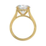 14K YELLOW GOLD 5.00CT ROUND DIAMOND LADIES RING (CENTER STONE ROUND DIAMOND 5CT) - Image 2