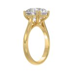 14K YELLOW GOLD 5.00CT ROUND DIAMOND LADIES RING (CENTER STONE ROUND DIAMOND 5CT) - Image 3