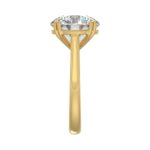 14K YELLOW GOLD 5.00CT ROUND DIAMOND LADIES RING (CENTER STONE ROUND DIAMOND 5CT) - Image 4