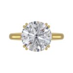14K YELLOW GOLD 5.00CT ROUND DIAMOND LADIES RING (CENTER STONE ROUND DIAMOND 5CT) - Image 5