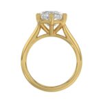 14K YELLOW GOLD 5.00CT ROUND/MARQUISE DIAMOND LADIES RING (CENTER STONE MARQUISE DIAMOND 5CT) - Image 2