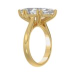 14K YELLOW GOLD 5.00CT ROUND/MARQUISE DIAMOND LADIES RING (CENTER STONE MARQUISE DIAMOND 5CT) - Image 3