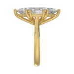 14K YELLOW GOLD 5.00CT ROUND/MARQUISE DIAMOND LADIES RING (CENTER STONE MARQUISE DIAMOND 5CT) - Image 4