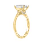 14K Yellow Gold Oval Diamond Engagement Ring 3.05 Ct Round & Oval Diamond Ring With 3.00 Ct Center Stone (Color F-G -Clarity Vs1/Vs2) - Image 3