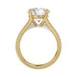 14K YELLOW/WHITE GOLD 3 1/2CT ROUND DIAMOND LADIES RING (CENTER STONE ROUND DIAMOND 3.00CT) - Image 2