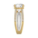 14K YELLOW/WHITE GOLD 3 1/2CT ROUND DIAMOND LADIES RING (CENTER STONE ROUND DIAMOND 3.00CT) - Image 4
