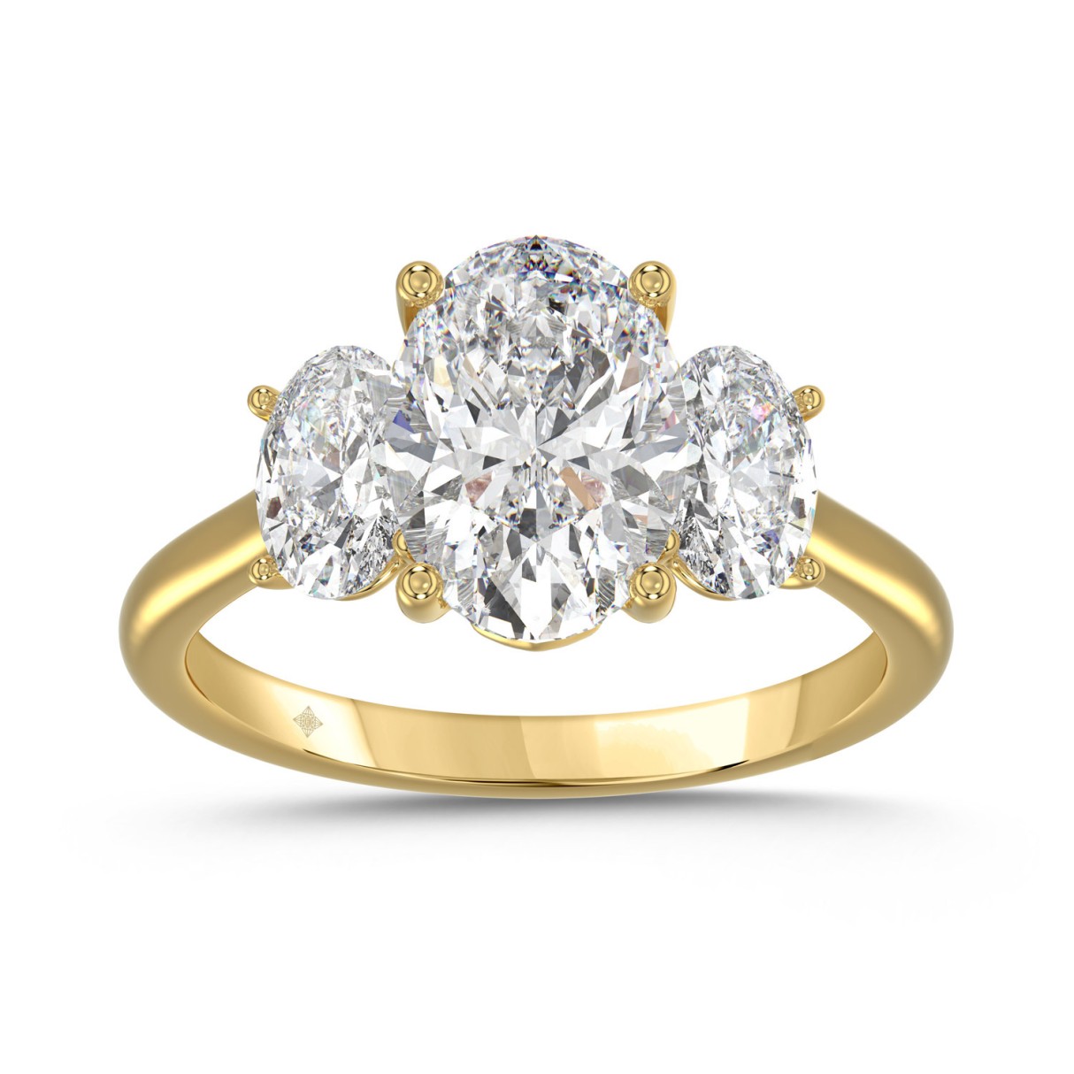 18K YELLOW GOLD 3 1/5CT OVAL DIAMOND LADIES RING (CENTER STONE OVAL DIAMOND 2CT) - Image 1