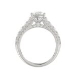 21K PLATINUM LADIES RING 2 3/4CT ROUND/BAGUETTE/PEAR DIAMOND (CENTER STONE PEAR DIAMOND 2CT) - Image 2