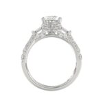 21K PLATINUM LADIES RING 2 3/4CT ROUND/PEAR/BAGUETTE DIAMOND (CENTER STONE PEAR DIAMOND 2CT) - Image 2