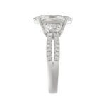 21K PLATINUM LADIES RING WITH 3.00CT ROUND/OVAL/HALF MOON/BAGUETTE DIAMONDS (CENTER STONE OVAL DIAMOND 2CT) - Image 5