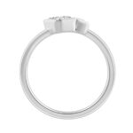 3/4CT White Gold 10K Collection Linked Hearts & Two-Stone Emerald Diamond Ring for Women (Color F-G -Clarity VS1/VS2) - Image 2