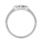 3/4CT White Gold 10K Collection Linked Hearts & Two-Stone Round Diamond Ring for Women (Color F-G -Clarity VS1/VS2) - Image 2