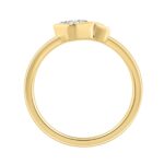 3/4CT Yellow Gold 10K Collection Linked Hearts & Two-Stone Emerald Diamond Ring for Women (Color F-G -Clarity VS1/VS2) - Image 2