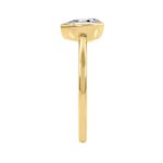 3/4CT Yellow Gold 10K Collection Linked Hearts & Two-Stone Pear Diamond Ring for Women (Color F-G -Clarity VS1/VS2) - Image 3