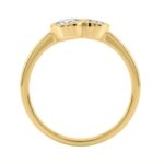 3/4CT Yellow Gold 10K Collection Linked Hearts & Two-Stone Round Diamond Ring for Women (Color F-G -Clarity VS1/VS2) - Image 2