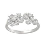 Classic 14K White Gold  Round Lab Grown Diamond Ladies Fashion  Ring 3/4Ct (Color F-G -Clarity Vs1/Vs2)