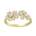 Classic 14K Yellow Gold  Round Lab Grown Diamond Ladies Fashion  Ring 3/4Ct (Color F-G -Clarity Vs1/Vs2)