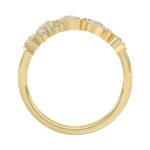 Classic 14K Yellow Gold  Round Lab Grown Diamond Ladies Fashion  Ring 3/4Ct (Color F-G -Clarity Vs1/Vs2) - Image 2