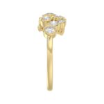 Classic 14K Yellow Gold  Round Lab Grown Diamond Ladies Fashion  Ring 3/4Ct (Color F-G -Clarity Vs1/Vs2) - Image 4