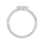 Elegant ColleCTions Linked Hearts Ladies Ring 10K White Gold 3/4CT Marquise Lab Grown Diamond (Color F-G -Clarity VS1/VS2) - Image 3