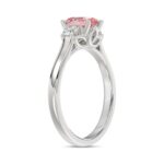 ETERNAL BLUSH COLLECTION 14K WHITE GOLD 1 1/3CT PINK OVAL/ROUND DIAMOND LADIES RING (CENTER STONE PINK OVAL DIAMOND 1CT) - Image 3
