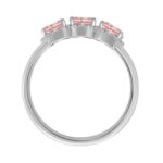 ETERNAL BLUSH COLLECTION 14K WHITE GOLD 1 3/4CT ROUND/PINK RADIANT DIAMOND LADIES RING - Image 3