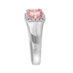 ETERNAL BLUSH COLLECTION 14K WHITE GOLD 1 3/4CT ROUND/PINK RADIANT DIAMOND LADIES RING - Image 2